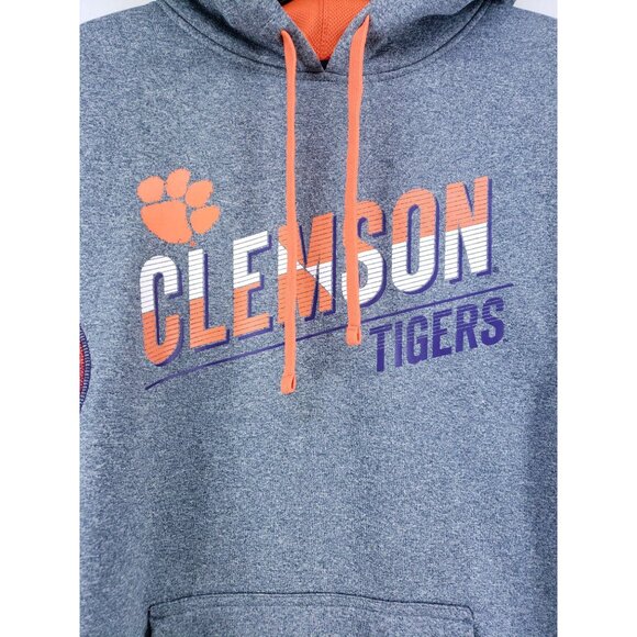 Clemson Tigers Hooded Sweatshirt Men's Size Medium 38/40 Gray - Picture 5 of 8